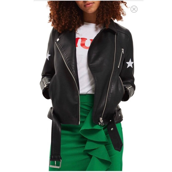 SOLD! Sisters Faux Leather Biker Moto Jacket - Picture 3 of 6